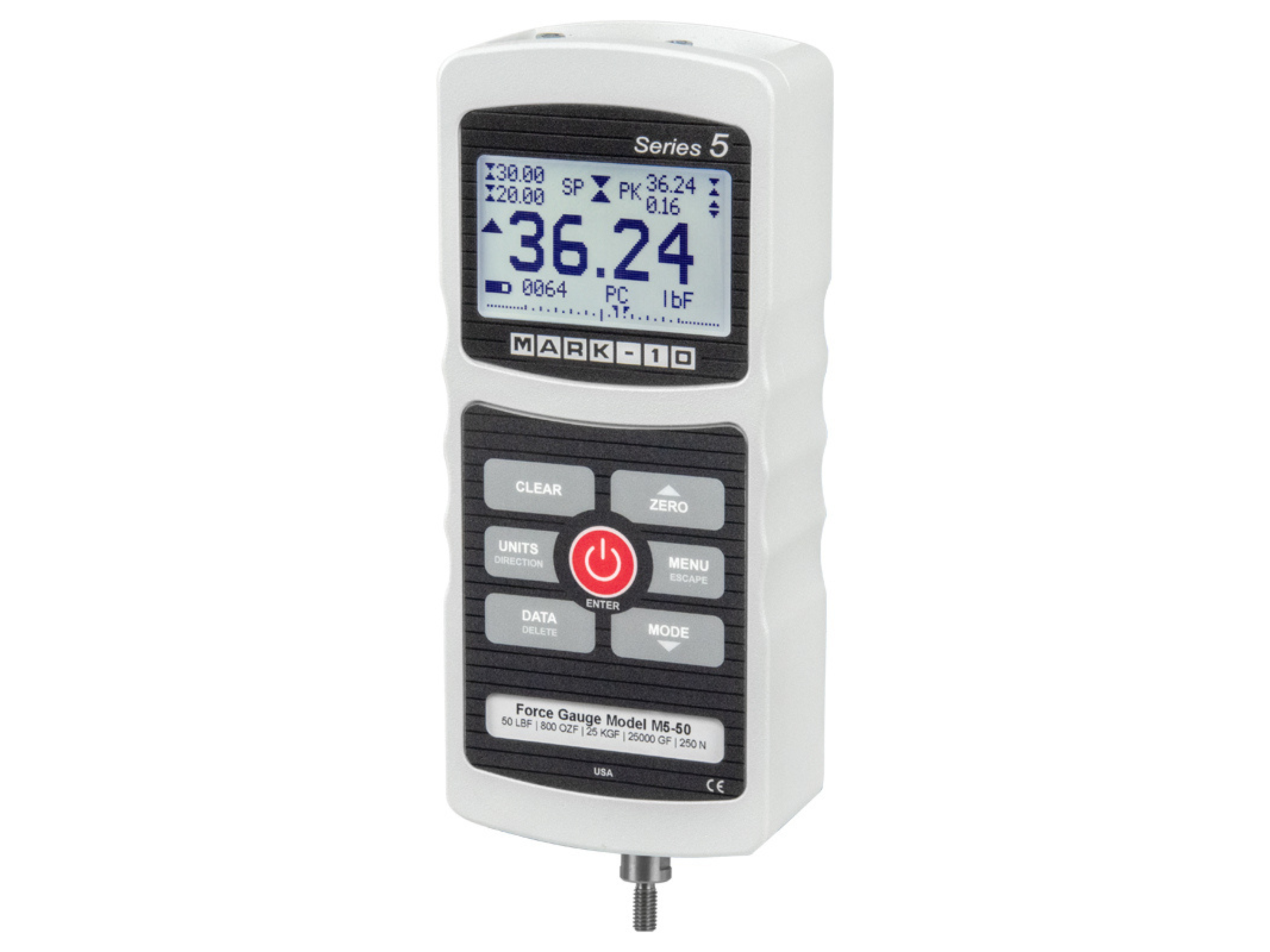 Mark-10 Advanced Digital Force Gauge 1500 lbF / 7500 N M5-1500