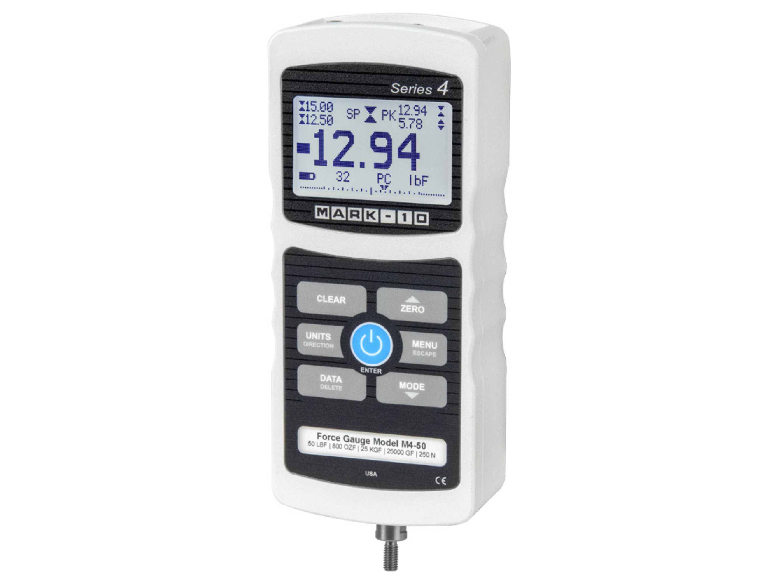 Mark-10 Performance Digital Force Gauge 5 lbF / 25 N M4-5