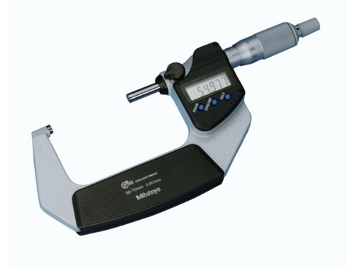 Mitutoyo Metric Digimatic Micrometer 50-75mm, IP65, Ratchet Thimble, With Output 293-236-30