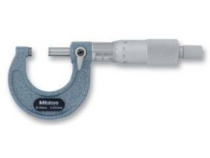 Metric Analogue Outside Micrometer 0-25mm, Ratchet Stop 103-129 Grad .001mm