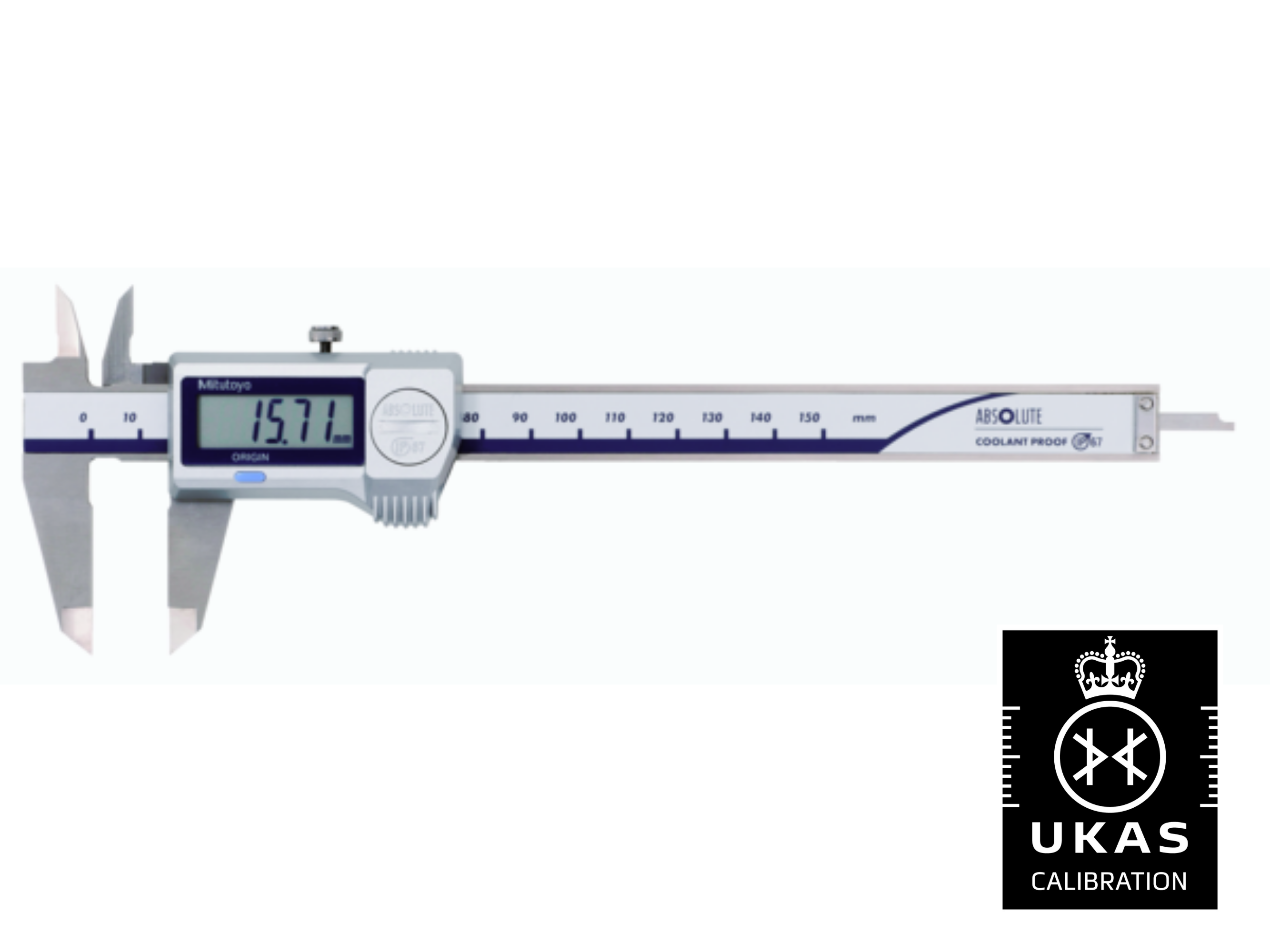 Mitutoyo Absolute Coolant Proof Caliper 0-150mm x .01mm IP67 500-706-20 No thumb roller