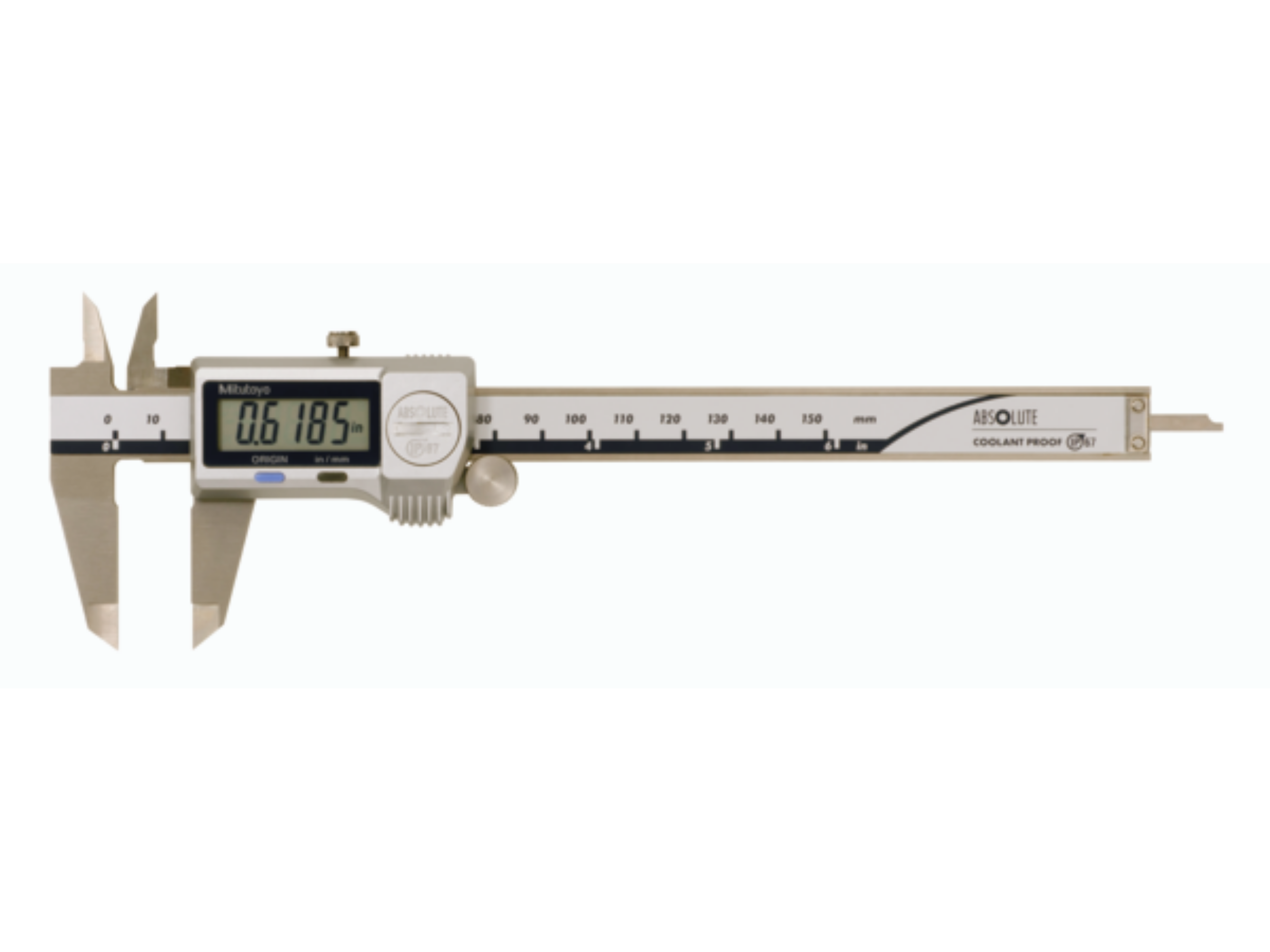 Mitutoyo Digital ABSOLUTE Coolant Proof IP67 Carbide Caliper 0-150mm(0-6") OD Carbide 500-731-20