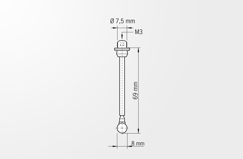 Haimer 80.365.30 Long probe tip Description : Long probe tip 0.4" Length 2.6"