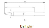 Chotest 3010161 ball pin QT-20 R1mm H16mm