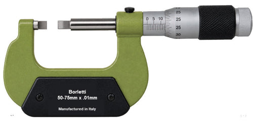 Borletti Blade Micrometer P-MEC/2 Range 25-50mm x .01mm