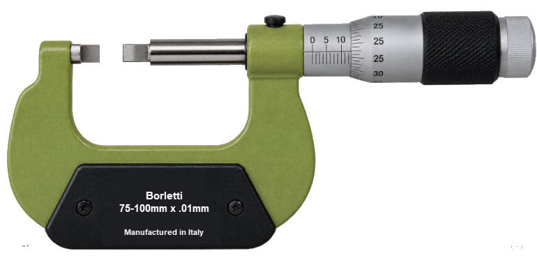 Borletti Blade Micrometer P-MEC/4 Range 75-100mm x .01mm
