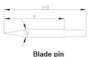 Chotest 3010157 Blade pin DR-20 R25?m H16mm