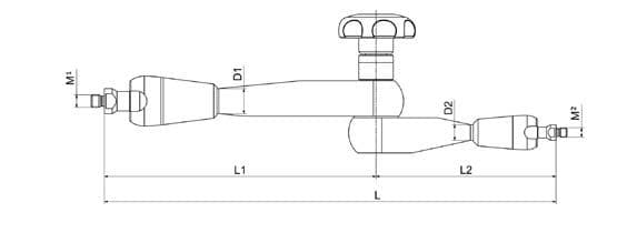 FISSO Strato µ-Line Model: A-28 - Length L 287 mm - Articulated Arm Attachment ONLY By FISSO 4.700