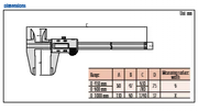 Mitutoyo Vernier Caliper 0-150mm, 0,05mm, Metric 530-101