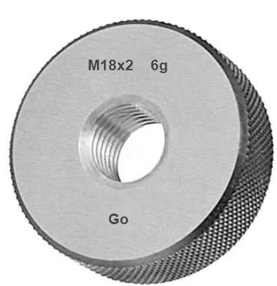 Metric Thread Ring Gauges (Go) Code No P9024-G18-2 Size M18x2 With UKAS Certificate of Calibration