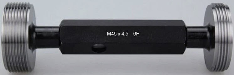 Metric Thread Plug Gauges Go No Go Class 6H Size M45 x 4.5 Code P9023-M45-1