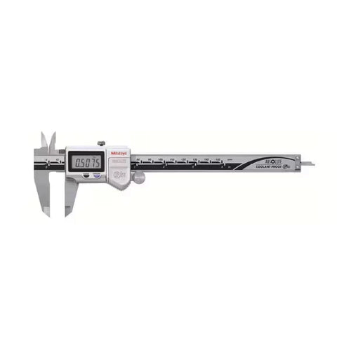 Mitutoyo Digital ABS Caliper Coolant Proof IP67 Inch/Metric, 0-6", Thumb Roller,Depth Rod Round 500-769-20