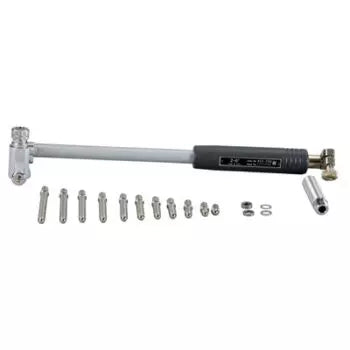 Mitutoyo 511-733 Dial Bore Gauge: 2-6″ (No Dial Gauge) 3/8" stem diameter, 11 Anvils (2″ Sub Anvil) 4 Spacers
