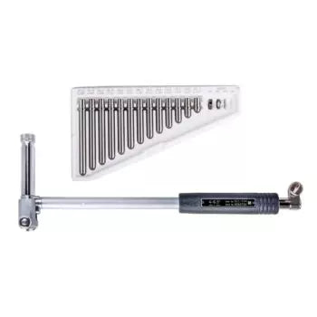 Mitutoyo 511-734 Dial Bore Gage: 4-6.5″ (No Dial Gauge) 13 Anvils 4 Spacers, stem diameter is .375″