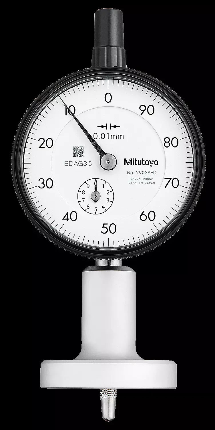 Dial Indicator Depth Gauge 0-10mm, Ball Point Contact Element, Round Base 7224A