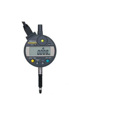 Mitutoyo 543-281B Digital Indicator Constant signal input & open collector signal output Accuracy: .003mm Range:12.7mm Resolution:.001mm/.00005'' Signal cable:4m, Stem 8mm. Flat back