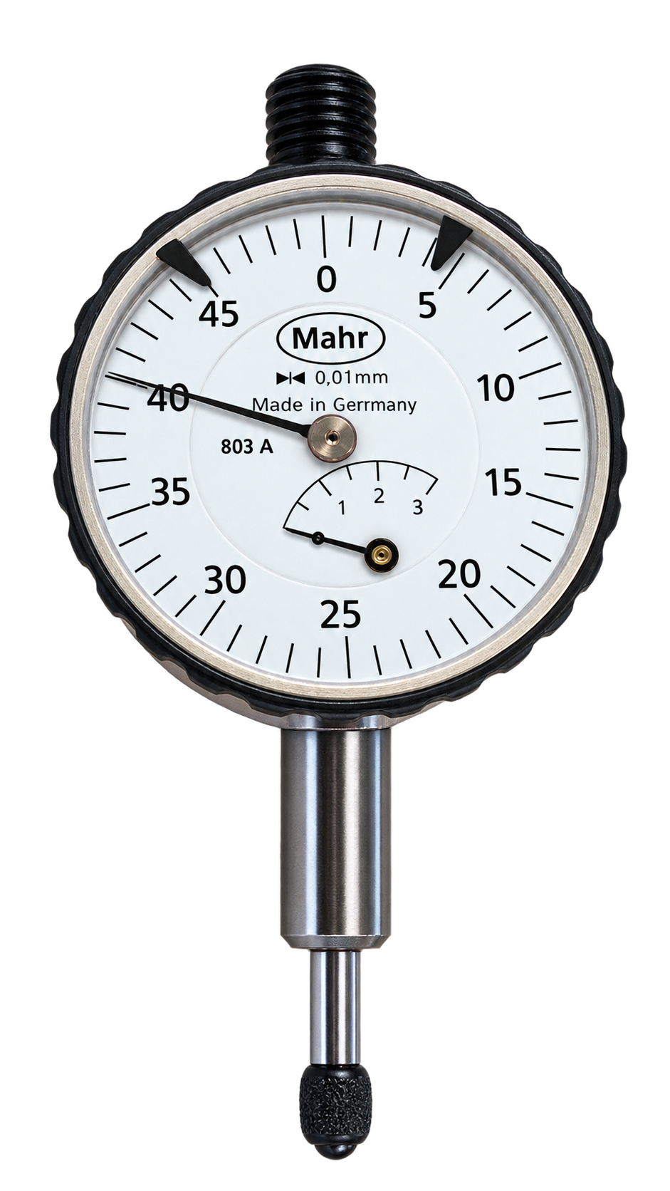 MarCator 803 S Art. no. 4324000 Small dial indicators MarCator 803 S DIN 878 Measuring span in mm: 3mm Graduation value mm: 0.01 4324050)