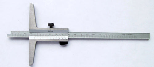 LTF Vernier Depth Gauge 80mm base x 150mm x .05mm INOX 02290