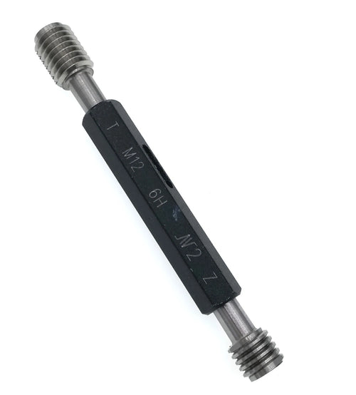 Metric Thread Plug Gauges Go No Go Class 6H Size M12 x 1.75 Code P9023-M12-1
