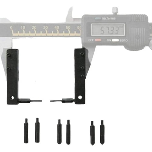 MHC 101-0020 Caliper Accessory set Caliper Accessory Kit: 8 Pc, Use with Vernier, Dial & Electronic Calipers, Includes (2) Ball Contact Points, (2) Conical Contact Points, (2) Flat Contact Points & (2) Spline Contact Points