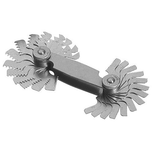 OZAR polished Tool Steel Screw Pitch Gauge, AGS-1114  American National UNC/UNF – 60°, 31 leaves, 4-42 TPI