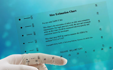 Tappi Size Estimation Chart (Transparency) 0109DIRTT 0.02 to 5.00 mm2