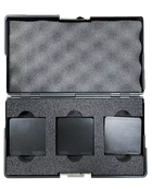Shore A Test Specimen Set (3pcs.) with Works Calibration Certificate acc. to ISO 48-4 Code 218000