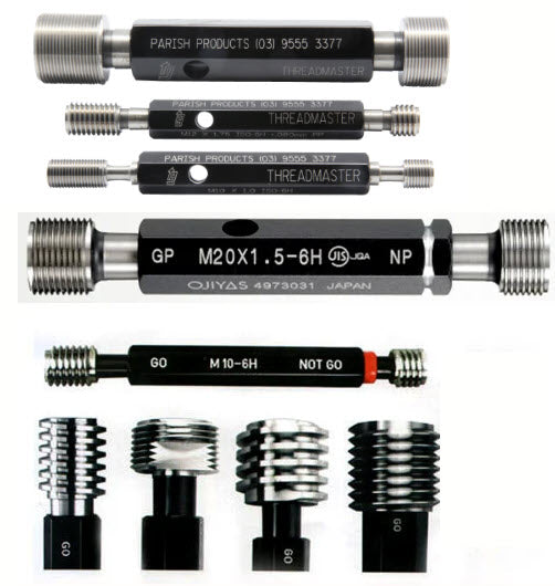 M242P Go/No-Go Screw Plug Gauges Metric Description : Double Ended Thread Plug Gauge Go/No-Go Style E Size : M24 x 2.0 Class : 6H