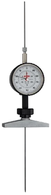 Kaefer 40021 Dial Depth gauge TU 30 with TU 2 needle Range 0-200mm Rod diameter 2mm Graduation .01mm, Base 50mm