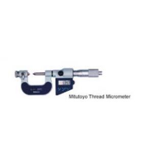 +/-0.0002 Accuracy Interchangeable Anvil-Spindle Tip 0.001 Graduation Mitutoyo 126-138 Screw Thread Micrometer 1-2 Range Ratchet Stop 