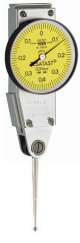 Brown & Sharpe TESA 01810012 Tesatast Dial Test Indicator, Side Mounted, Long Contact Point, Yellow Dial, 0-1.0-0 Reading, 38mm Dial Dia., 0-2mm Range, 0.02mm Graduation, +/-0.01mm Accuracy