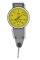Brown & Sharpe TESA 01810013 Tesatast Dial Test Indicator, Side Mounted, Contact Point 12.53mm, Yellow Dial, 0-100-0 Reading, 28mm Dial Dia., 0-.2mm Range, 0.002mm Graduation, +/-0.002mm Accuracy