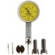Brown & Sharpe 599-7030-14 Dial Test Indicator Set, Top Mounted, M1.4x0.3 Thread, Yellow Dial, 0-0.4-0 Reading, 28mm Dial Dia., 0-0.8mm Range, 0.01mm Graduation, +/-0.01mm Accuracy