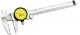 Starrett 120MX-150 Dial Calliper, Stainless Steel, Yellow Face, 0-150 mm Range, -0.03 mm Accuracy, 0.02 mm Resolution